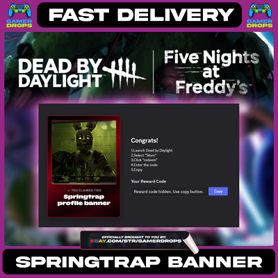 Dead By Daylight Horror Attraction Springtrap Banner FNAF