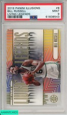 2019 PANINI ILLUSIONS BILL RUSSELL #8 LIVING LEGENDS BOSTON CELTICS HOF PSA 9