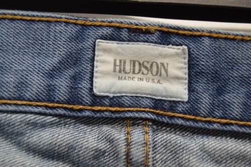 Jeans Hudson uomo 31x32 blu fantasma taglio dritto bottoni mosca denim made in USA - Foto 2 di 21