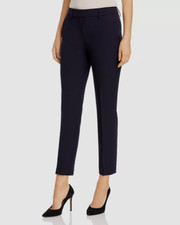 78 Tahari Women's Blue Zip Fly Straight Leg Stretch Trousers Pants Size 2