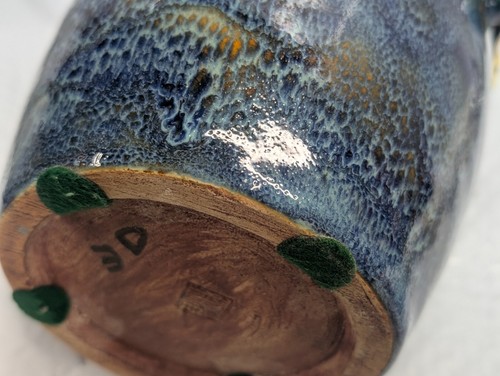 Shiwan Shekwan Ware Majolica Relief Vase Bird Flambe Glaze Meiping Chinese - Picture 16 of 20
