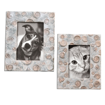 Uttermost Spirula Photo Frames Set of 2: 10X7 & 10X9 18566 