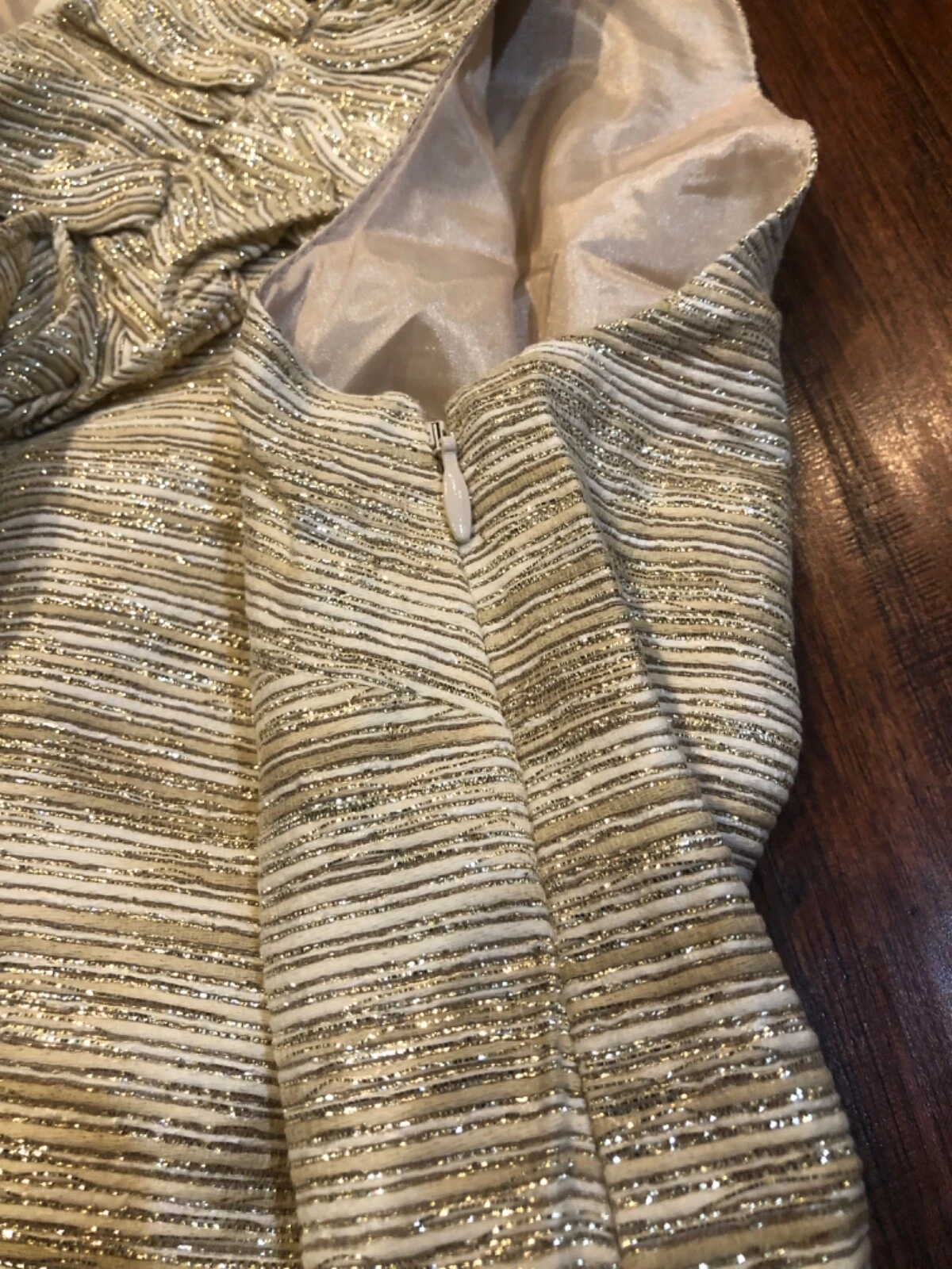 Abito Kate Spade Look For The Silver Lining senza maniche oro taglia 0