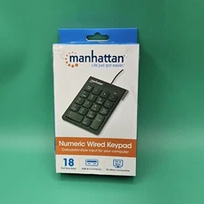 Manhattan Number Pad Keyboard Wired USB Numeric Keypad 18 Full OPEN BOX TESTED