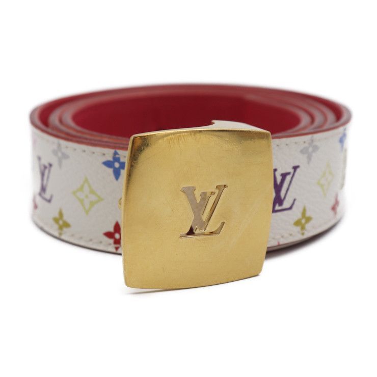 Used LOUIS VUITTON Belt CEINTURE LV Cut Monogram Multi Color  display picture 2
