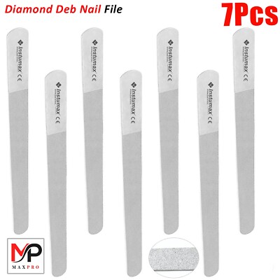Heavy-Duty 8'' Stainless Steel Nail File with Diamond Dusted Surface  Salon Use