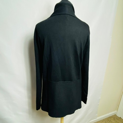 AVON women knit open cardigan size 3X/3T (26W-28W) black NWT - Imagen 3 de 3