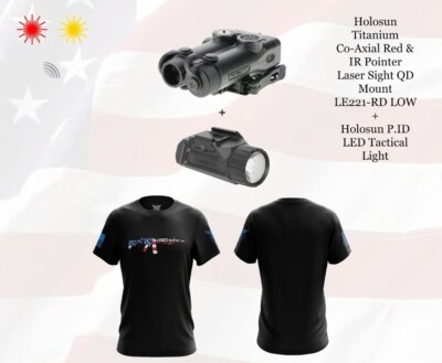 Holosun Titanium Red & INFRARED Laser Sight w/ QD Mount  FREE SHIRT+P.ID  LE221R