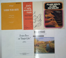 Piano Duets - lot of 5 - Brahms, Singspiration, Lorenz, etc. 1951-2002 