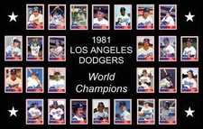 1981 LOS ANGELES DODGERS Baseball Card POSTER Man Cave Decor Art Fan Xmas Gift