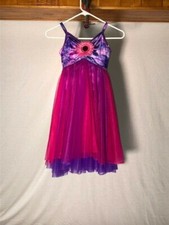 Fuchsia  Purple Youth Ballet/Lyrical Multi Layered Chiffon Dance Costume