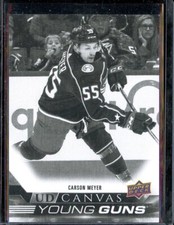 2022-23 Upper Deck Young Guns Canvas Black & White #C118 Carson Meyer