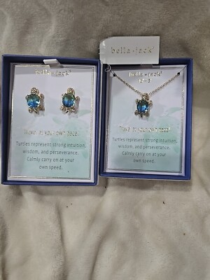 True To Form Gold tone Green Blue Prism Pave Crystal Turtle