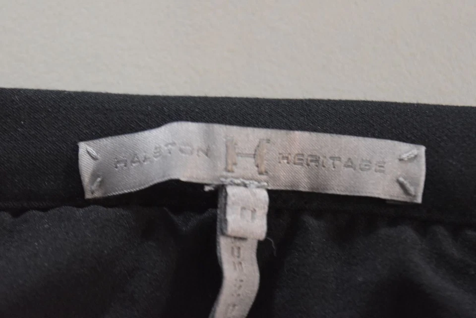 Falda Halston Heritage para mujer talla 0 negra lisa recta por encima de la rodilla carrera Foto 4 de 4