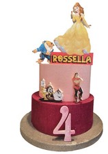 Torta Scenografica in Polistirolo La Bella e la Bestia Disney - Personalizzata