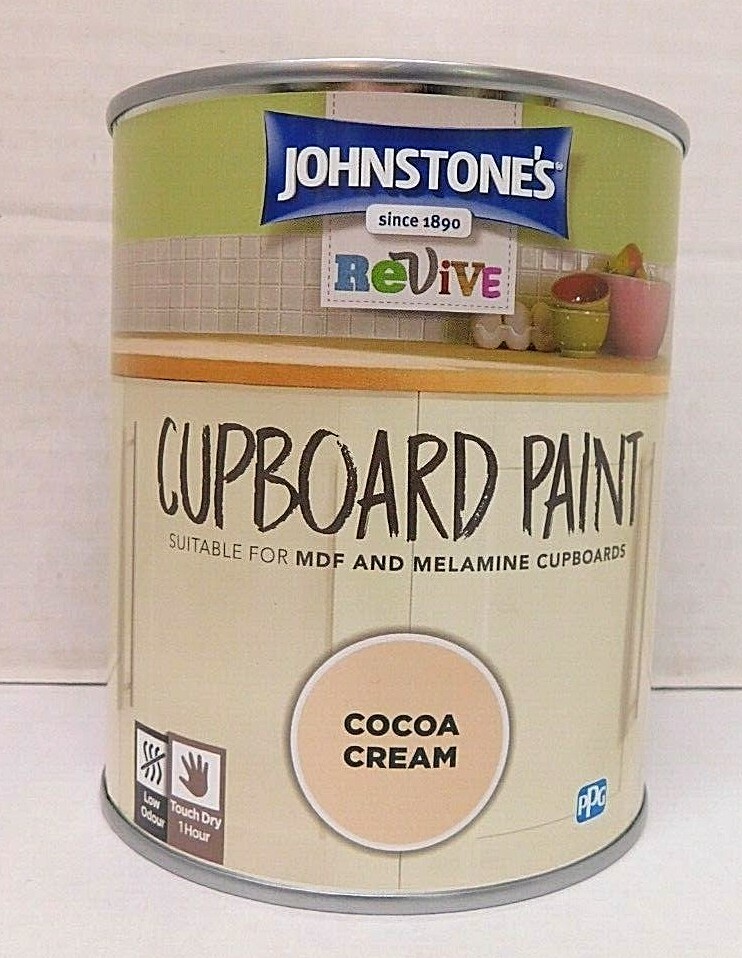 Johnstone's 'Revive' Cupboard Paint COCOA CREAM 750 ML LOW ODOUR/FAST DRYING eBay