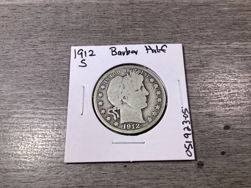 1912 S Barber 90% Silver Half-Dollar from San Francisco Mint 051923 05te