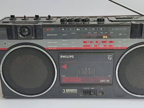 Philips DR 578 Radio Cassette Recorder Player India Vintage Electronic - Picture 8 of 16