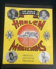 1960 Harlem Magicians basketball program with signatures