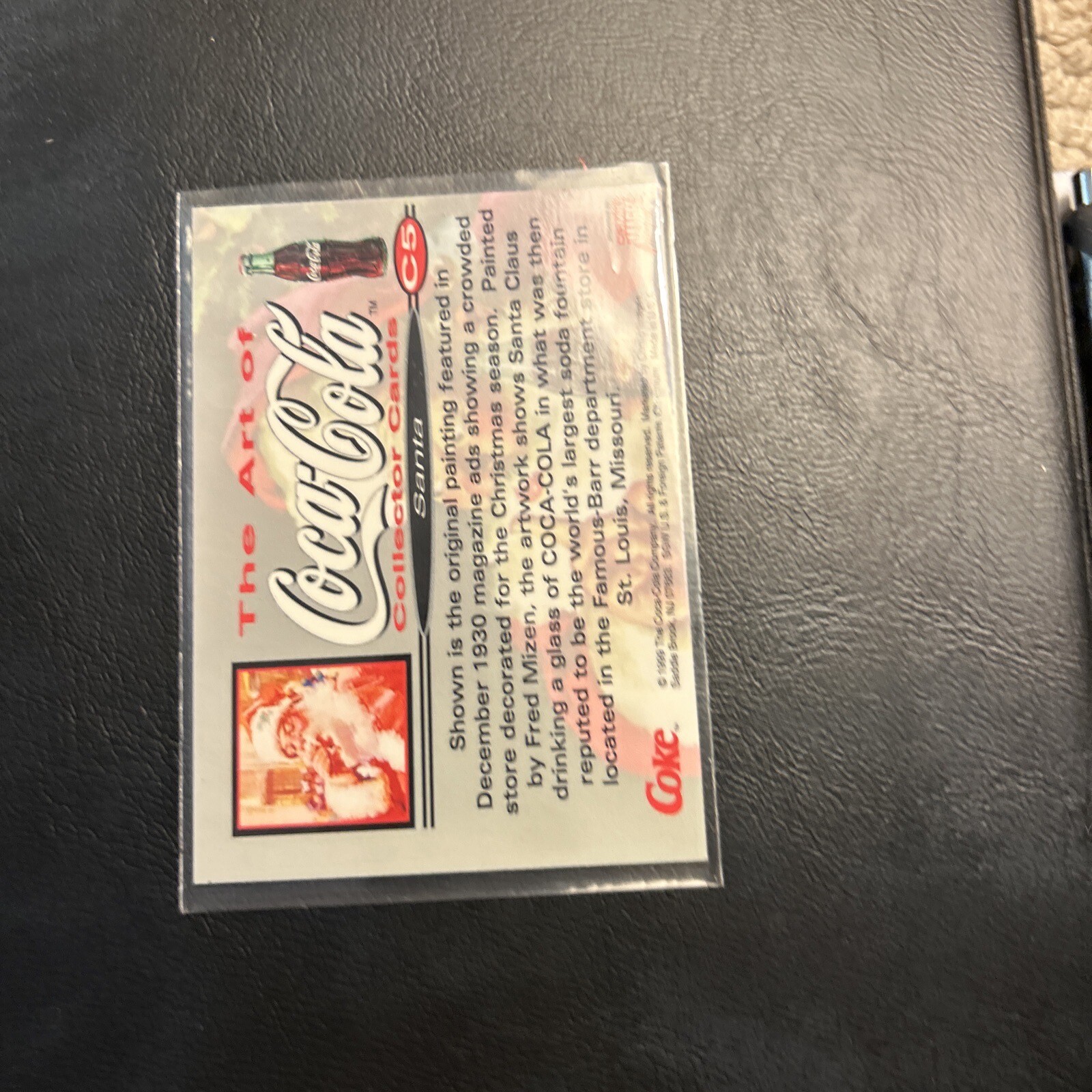 Jb8a C5 coca-Cola, The Art Of Collector Card, Santa Comic Images, 1999 - Picture 2 of 2