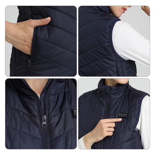 17 Heating Zones USB Electric Heated Vest Winter Thermal Jacket with Battery - Picture 3 of 19