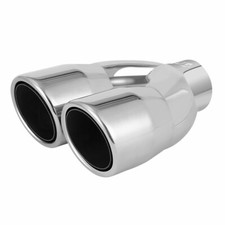 Dual Exhaust Tip 2.5 Inlet Weld-on Chrome Stainless Steel Muffler Tailpipe Tip