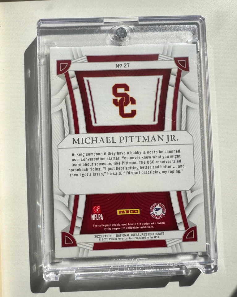 2023 Panini National Treasures Collegiate - Silver #27 Michael Pittman Jr. /49 - Image 2 of 2