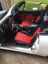 Mazda Miata Mx-5 1990-2000 Replacement Leather Seat Covers Blackred