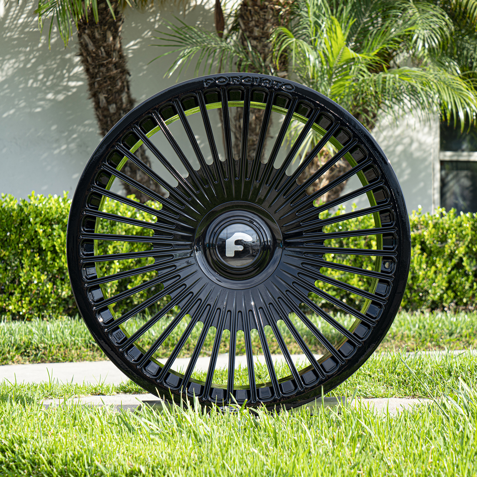 24" Forgiato Trimestre-M Gloss Black Concave Wheels Rims Fits Rolls-Royce Ghost