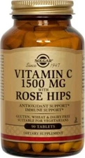 Solgar Vitamin C 1500 mg with Rose Hips 180 Tablets