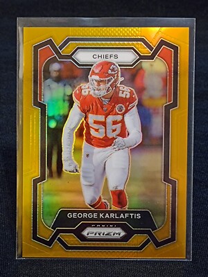 2023 Panini Prizm Football - George Karlaftis - True Gold 3/10 - #143 - Chiefs