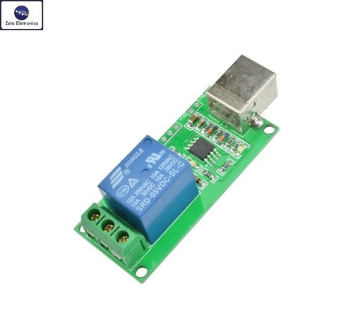 Relè MODULO HID A CONTROLLO USB 5V DC / 220V AC SCHEDA PROGRAMMABILE RELAY. - Foto 1 di 3