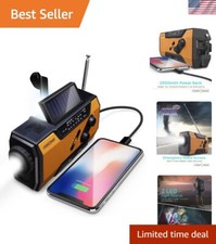 Portable Emergency Radio with NOAA Access, SOS Alarm and Power Bank for Outdoors