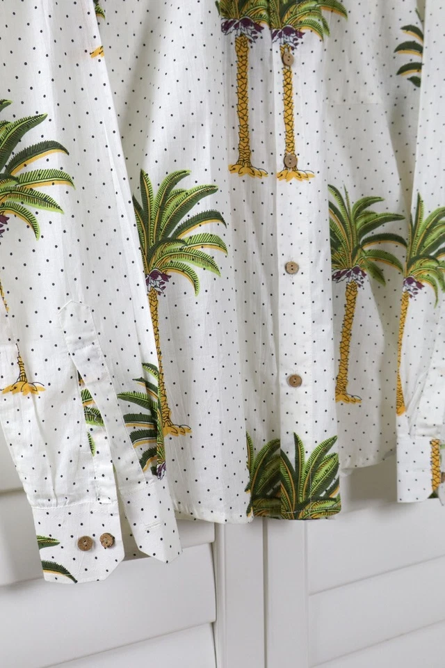 Camisa Top Algodón Lunares Palmera Hihandmade.com HI HANDMADE Talla Mediana Foto 2 de 4