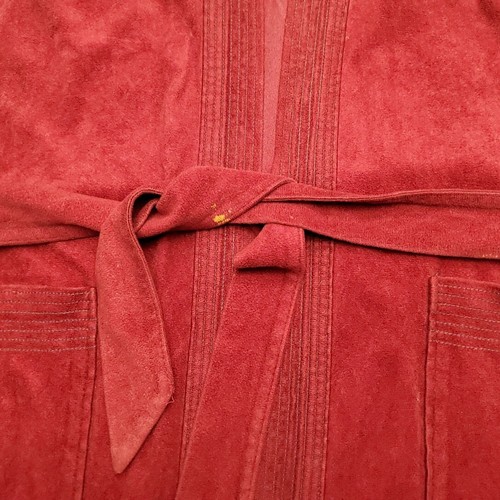 Vintage Sea Island Robe Men XL Red Smoking Jacket Associated General Contractors - Picture 4 of 12