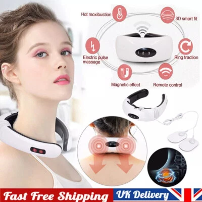 Cervical Neck Pulse Massager Body Shoulder Muscle Relax Relieve Pain Electric UK