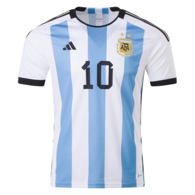 NEW 2022 adidas Authentic Argentina Lionel Messi Home Jersey Size