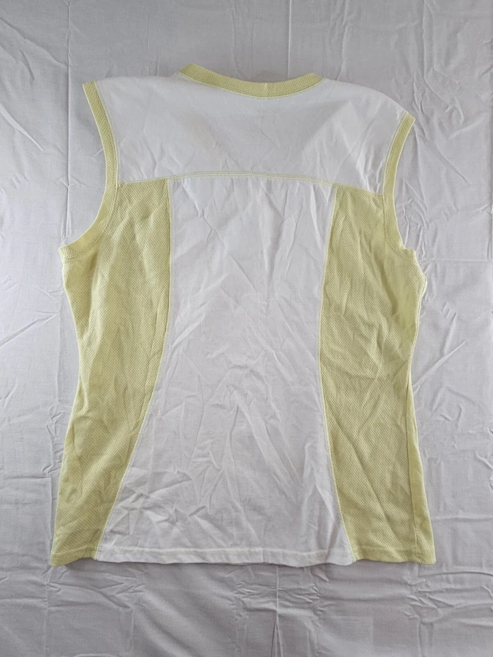 Camiseta sin mangas Eddie Bauer para mujer grande amarilla blanca ropa deportiva sin mangas L entrenamiento  Foto 2 de 4