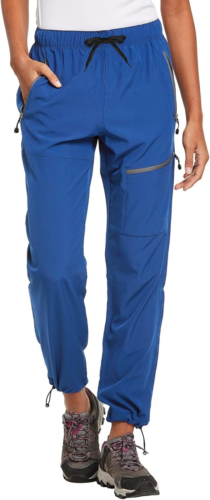 Women'S Hiking Pants Quick Dry Lightweight Water Resistant Elastic Waist Cargo P