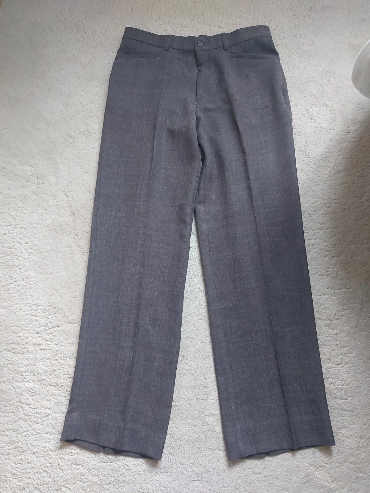 Men Savatini 100% Polyester Smart Trouser Brown Size:W32"-L31" New With Tags