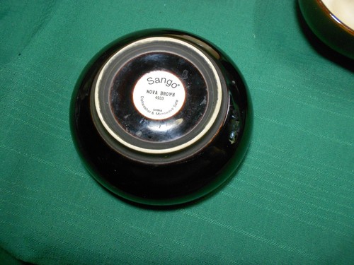 Sango 3 Soup Cereal Bowls Nova Brown #4933 - Picture 3 of 8