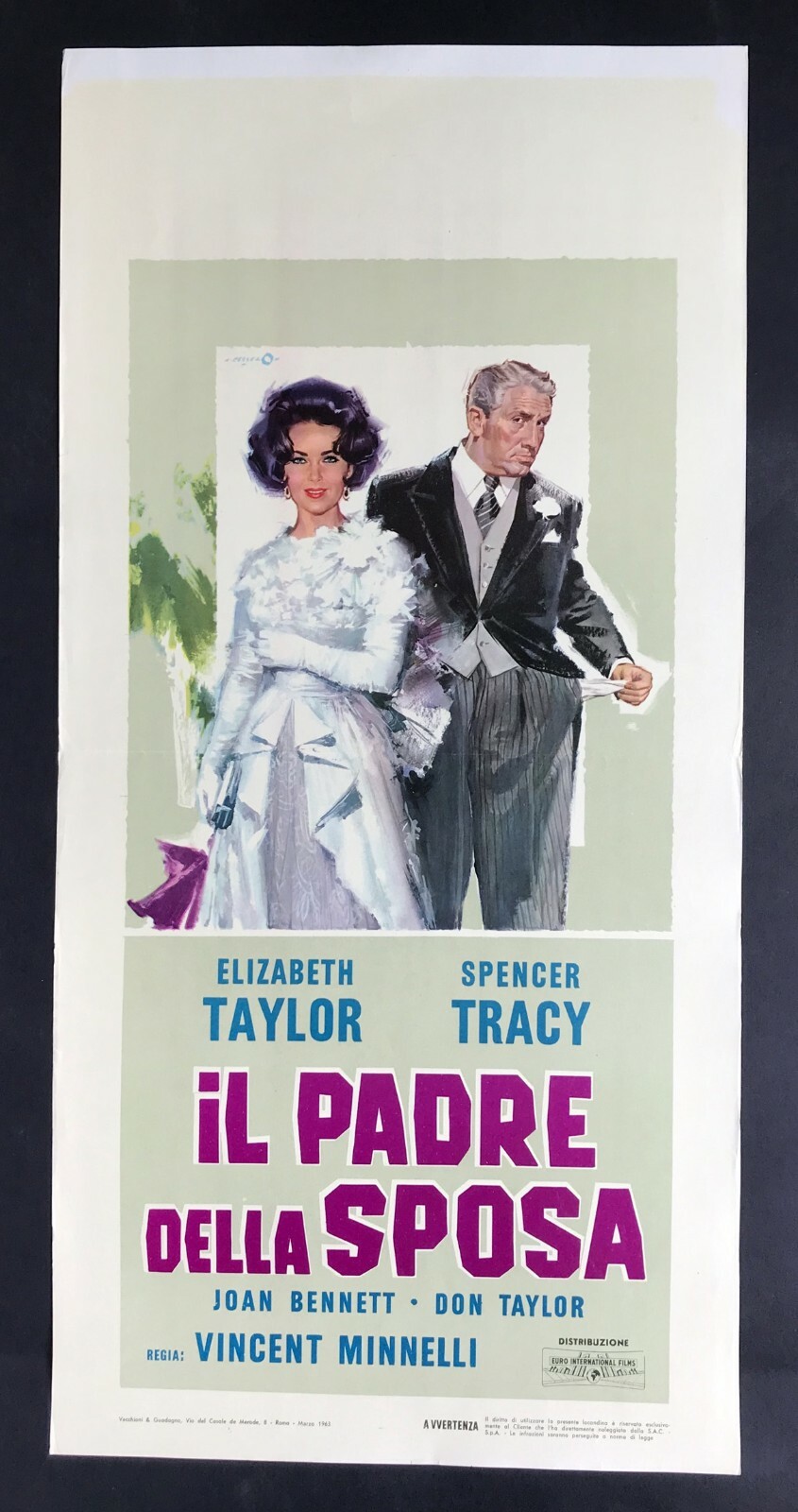Locandina originale film Il padre della sposa (1950) - Regia di Vincente Minnelli