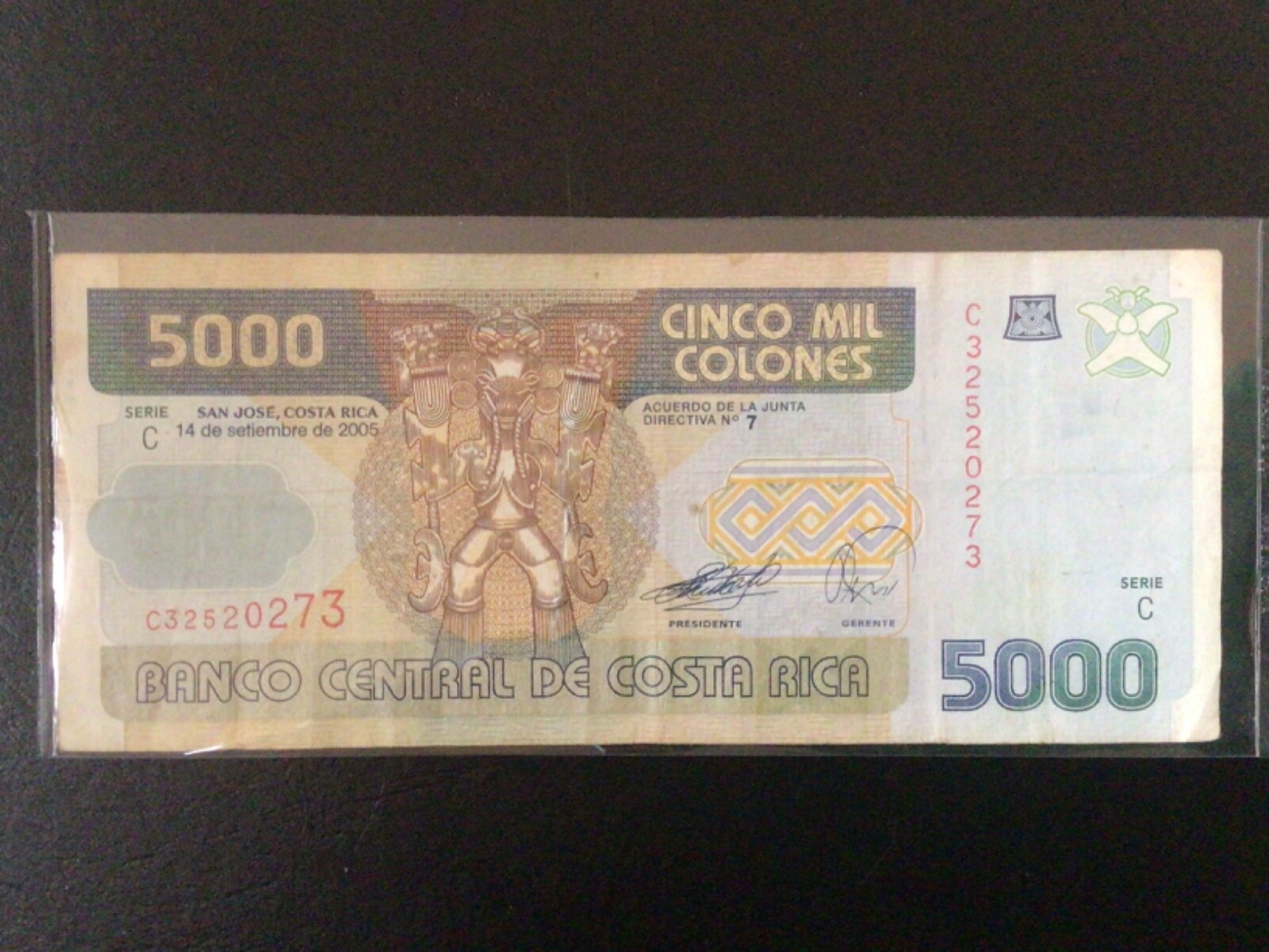 2005 COSTA RICA PAPER MONEY 5,000 COLONES BANKNOTE! eBay