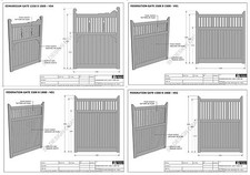 SINGLE & DOUBLE TIMBER GATE BUILDING PLANS In Inches - MANY SIZES - Make ur Own