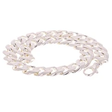 925 Sterling Silver Solid Cuban Link Chain Necklace 16mm 37" 323.4grams