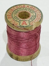 VINTAGE Silk Thread Brainerd Armstrong Rose  Pink Fly Fishing Tying Sewing 429