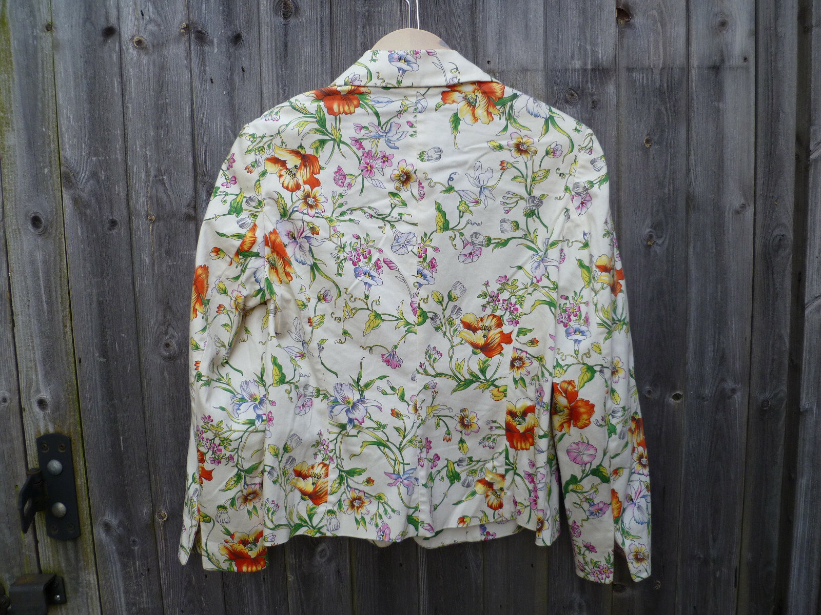 Multi-Colored Flora Print Light Summer Unlined Co… - image 4