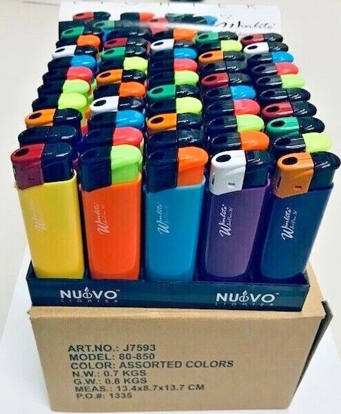 Winlite Nuevo Lighter Adjustable Flame Refillable 5 Pcs Assorted color #80-850 - Image 3 of 4