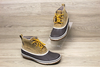 Eddie Bauer Wmns Hunt Pac Lace Up Leather Mid Boots Wheat Brown Sz 8 Waterproof