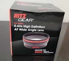 Ritz Gear Pro Series 0.43x High Definition AF Wide Angle Lense for 58MM